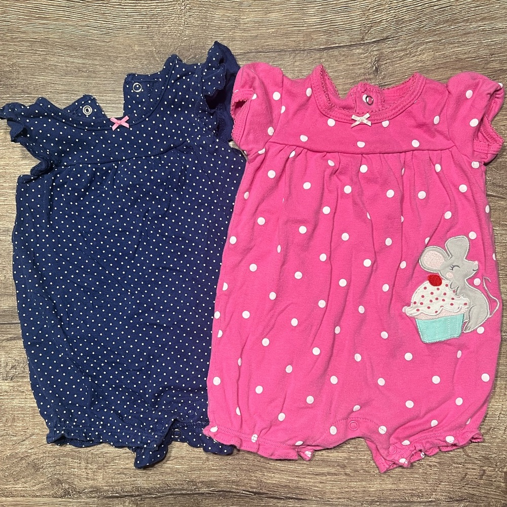 Carters 6 month rompers set